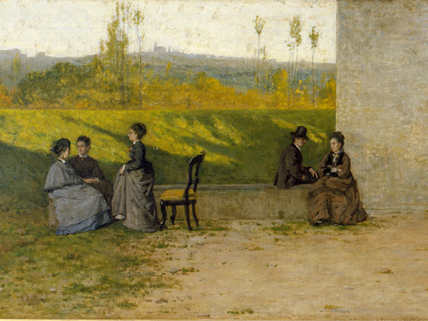 Silvestro Lega, La visita in villa, 1864, Collezione di Rinaldo Carnielo | Courtesy of Dart - Chiostro del Bramante e Arthemisia Group 2016