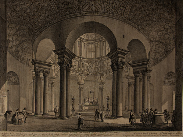 Giambattista Piranesi, Vedute di Roma, Mausoleo di Santa Costanza, Acquaforte, 41.5 x 56.4 cm | Courtesy Musei Civici di Bassano del Grappa