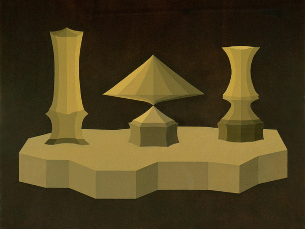 Lucio Saffaro, Opus CCCV, 1993, Olio su tela, 90 × 110 cm, Fondazione Lucio Saffaro, Bologna