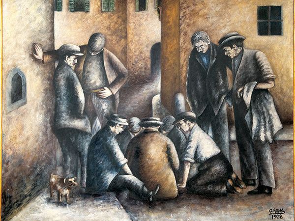 Ottone Rosai I giocatori di Toppa 1928. Collezione Banca Monte dei Paschi di Siena