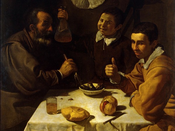 Diego Velázquez (1599 - 1660), Il Pranzo, 1617, Olio su tela, 102 x 108.5 cm, Museo Statale Ermitage, San Pietroburgo