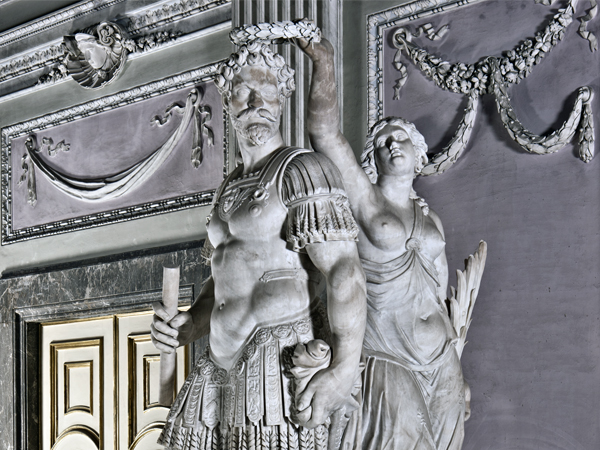 S. Mosca, detto Moschino, <em>Monumento ad Alessandro Farnese</em>, particolare, Caserta Palazzo Reale, sala delle Guardie del Corpo