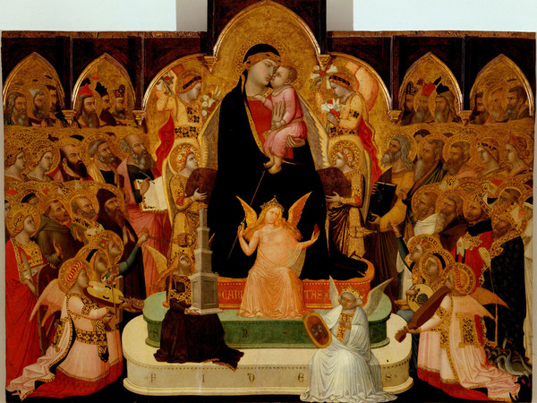 Ambrogio Lorenzetti, Maestà, 1335 circa, tempera e oro su tavola, 161×209 cm.