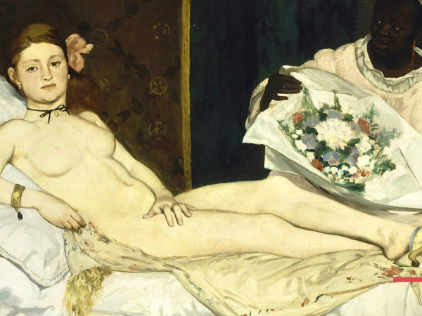 Immagine dell'opera di Édouard Manet, Olympia, 1863, olio su tela, 130,5x190 cm. Musée d'Orsay, Parigi