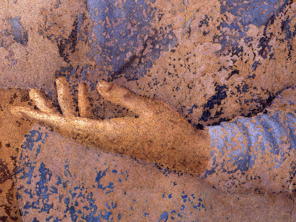 Leonardo da Vinci, <em>Ultima Cena</em>, 1495-1498 Circa, Dettaglio della mano dell’apostolo Matteo