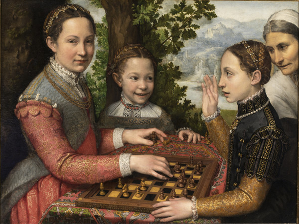 Sofonisba Anguissola, Partita a scacchi, 1555, olio su tela, 70x94 cm. Poznań, Fondazione Raczyński presso Narodowe Museum di Poznań The Raczyński Foundation at the National Museum in Poznań