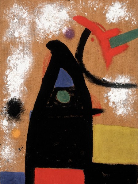 Joan Miró, Senza Titolo, 1978 (ant.), Olio su masonite, 50,5 x 36,5 cm