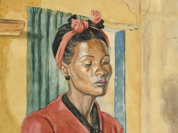 George Pemba, Mi dispiace signora, 1945. Acquarello e matita su carta, cm 36,4 x 27,9. Johannesburg Art Gallery, Johannesburg