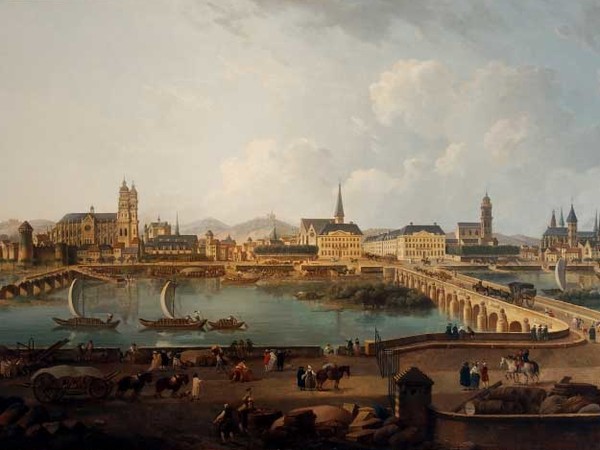 Pierre Antoine Demachy, Vue panoramique de Tours, 1787. Olio su tela. Tours, Musee des Beaux-Arts