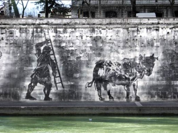 William Kentridge. Triumphs and Laments: a project for Rome, Ponte Sisto, Roma