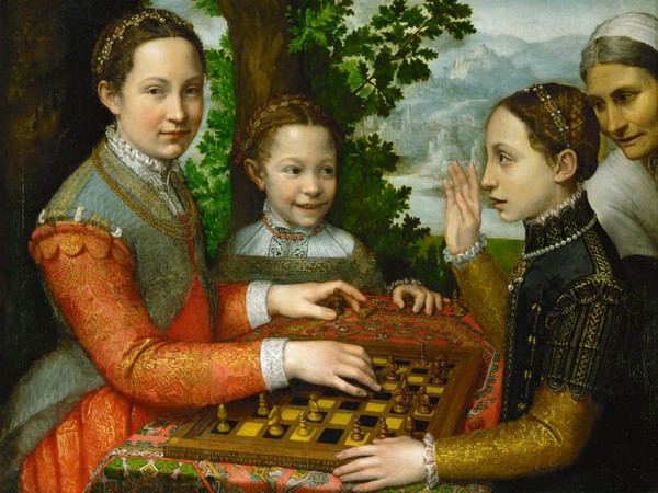 Sofonisba Anguissola (Cremona, 1532 - Palermo, 1625), Partita a scacchi, 1555, Olio su tela, 72 x 97 cm, National Museum, Poznań