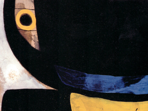 Tra le opere esposte nella mostra "Picasso and Miró. The Flesh and the Spirit" al Palazzo del Gran Maestro di Malta la celebre tela di Joan Miró, <em>Tête, oiseau</em> (Febbraio 18, 1976. Olio su tela. 65 x 54 cm. Private Collection on temporary loan © Successió Miró 2017)<br />