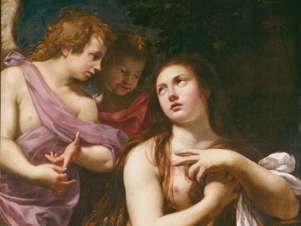 Simon Vouet, Maddalena e due Angeli, 1621, Olio su tela, 135 x 150 cm, Collezione privata