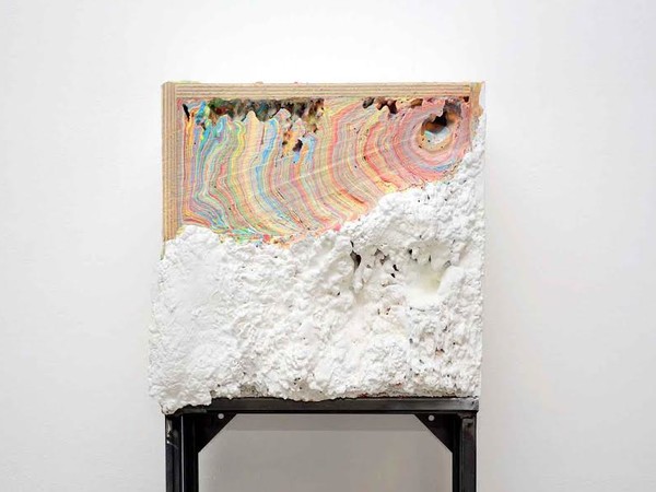 Diego Soldà, Archivio, 2014, tempera a strati su legno, 140x29x11 cm