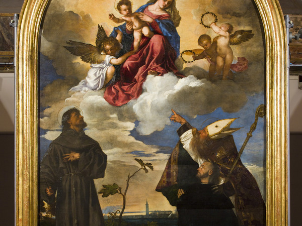 Tiziano, Pala Gozzi, 1520, dipinto a tecnica mista su tavola, 312x215 cm