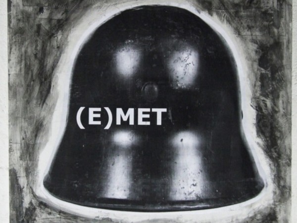 Antonio Syxty, E-MET, 2013-2014, mixed media on wood, cm 100x100