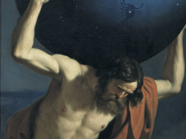 Giovanni Francesco Barbieri detto il Guercino, <em>Atlante che sostiene il globo celeste</em>, 1646, Firenze. Museo Mozzi Bardini