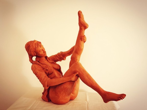 Fabio Falcioni, Arianna, Scultura in terracotta, cm. 50x20x47