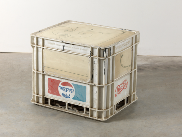 Flavio Favelli, Pepsi, 2010, cassetta di plastica e pannelli di legno, cm. 34x41x31 I Ph. Dario Lasagni