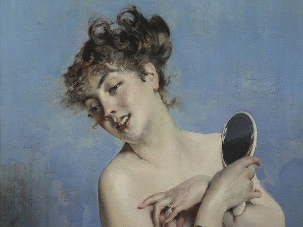 Giovanni Boldini, <em>Giovane donna in déshabillé (La toilette)</em>, 1880 circa, Collezione privata