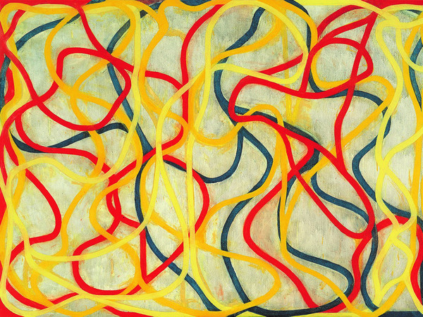 Brice Marden, Chinese Dancing, 1994-1996. Oil on canvas, 155 x 274 cm. © Brice Marden / DACS London / Artists Rights Society (ARS), NY 2015. UBS Art Collection