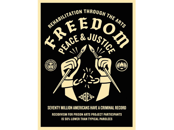 Shepard Fairey OBEY, Freedom Peace & Justice | © Shepard Fairey