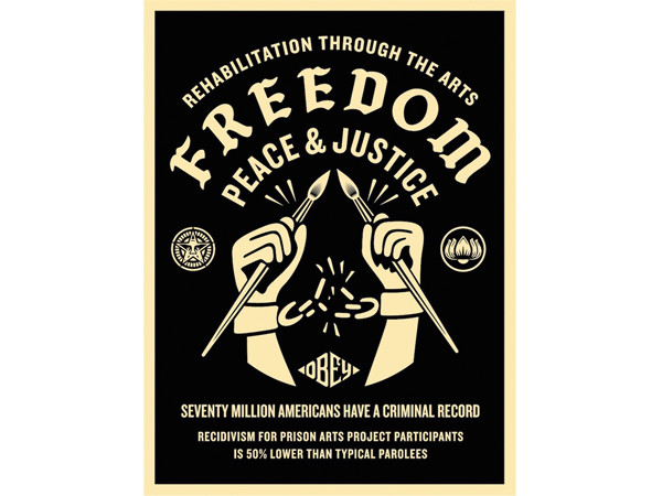  Shepard Fairey OBEY, Freedom Peace & Justice | © Shepard Fairey