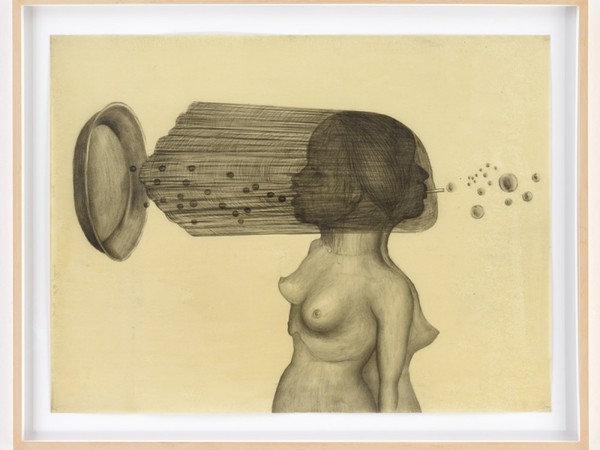 Sandra Vasquez de la Horra, De perlas y Burbujas, 2014. Graphite on paper, wax 81,5x61cm