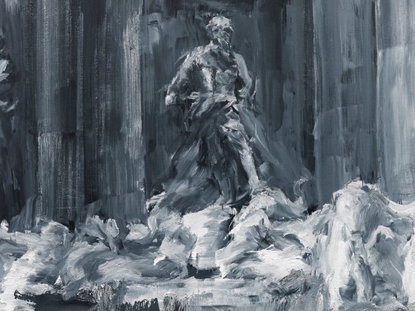 Yan Pei-Ming, Fontaine de Trevi, 2015, huile sur toile 