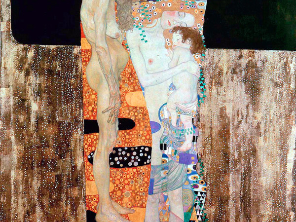 Gustav Klimt, Le tre età della donna, 1905, Olio su tela, 180 x 180 cm, Roma, Galleria Nazionale d’Arte Moderna e Contemporanea