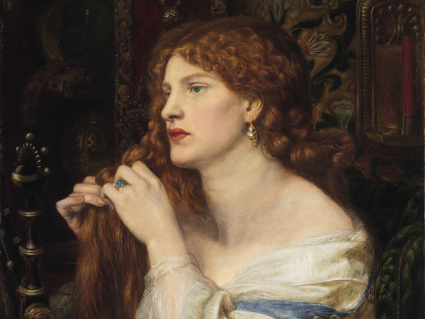 Dante Gabriel Rossetti (1828 - 1882), Aurelia (L’amante di Fazio), 1863-1873, Olio su tavola di mogano, 36.8 x 43.2 cm, Tate, Purchased with assistance from Sir Arthur Du Cros Bt and Sir Otto Beit KCMG through the Art Fund 1916 | ©Tate, London 2019