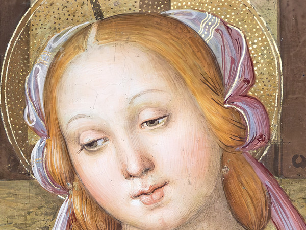 Perugino, Madonna (particolare), Oratorio di Santa Maria dei Bianchi, Città della Pieve