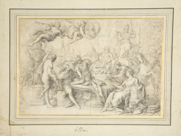Giuseppe Bartolomeo Chiari, composizione allegorica, XVIII secolo. Disegno Norfolk, Holkham Hall