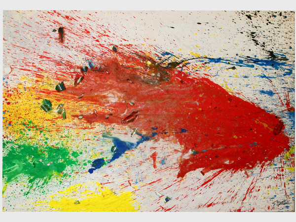 Shozo Shimamoto, Capri - Certosa 13, 2008, acrylic on light canvas, 185 x 274 cm. 