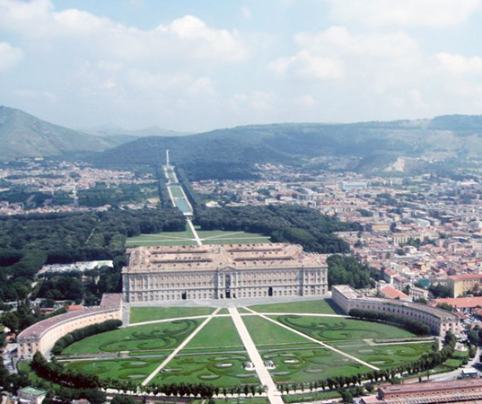 Reggia di Caserta, veduta aerea