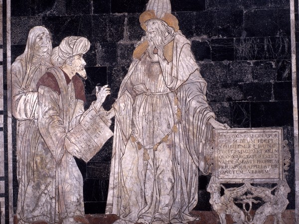 Particolare del Pavimento del Duomo di Siena: Ermete Trismegisto