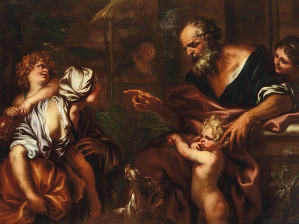 Domenico Piola, Abramo caccia Agar e il figlio Ismaele