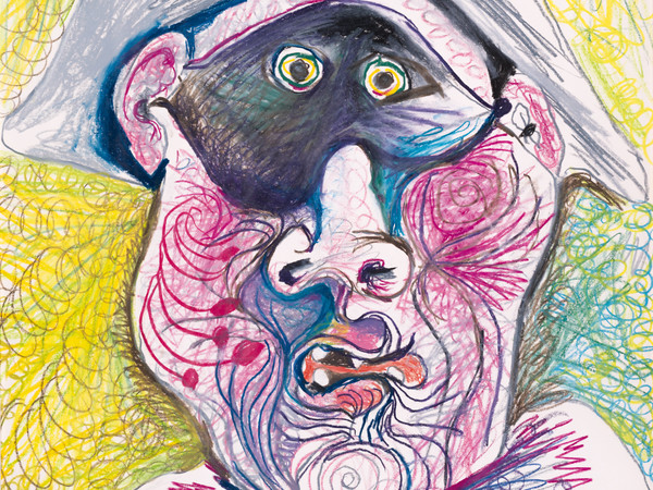 Pablo Picasso, Testa di arlecchino II, 1971. Matita e pastello su carta, cm 50,2 x 65,2. Johannesburg Art Gallery, Johannesburg ©Succession Picasso by SIAE 2015