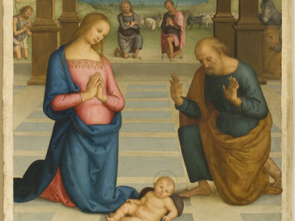 Pietro Vannucci detto il Perugino, <em>Adorazione dei pastori</em> <em>(Particolare)</em>, Tavola, 147 x 263 cm, Perugia, Galleria Nazionale dell’Umbria