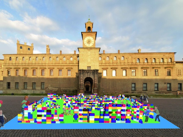 Rendering installazione Piazza Martiri, Carpi