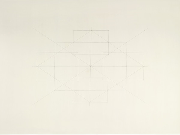 Giulio Paolini, Teoria delle apparenze, 1972, Matita su tela preparata, 300 x 200 cm