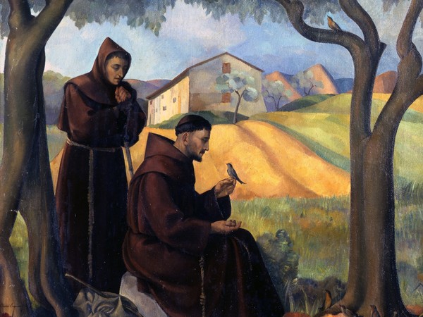 Bruno Bramanti, San Francesco d'Assisi predica agli uccelli
