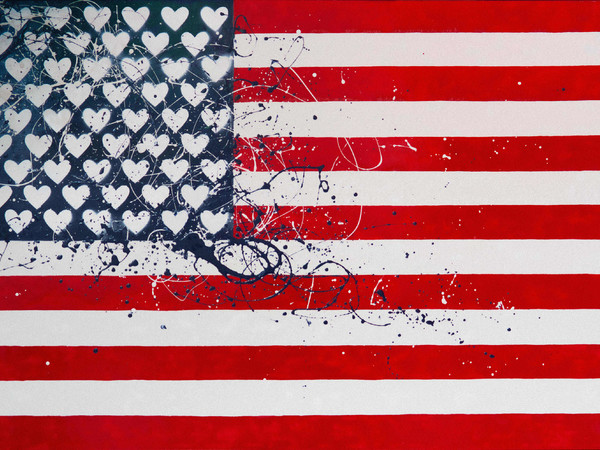 Angelo Cruciani, United States of Love, 2015, vernici su tela_cm 100x150