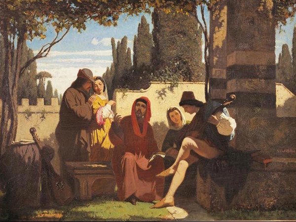 V. Cabianca, Novellieri toscani del XIV secolo, 1860. Firenze, Galleria d’arte moderna di Palazzo Pitti 