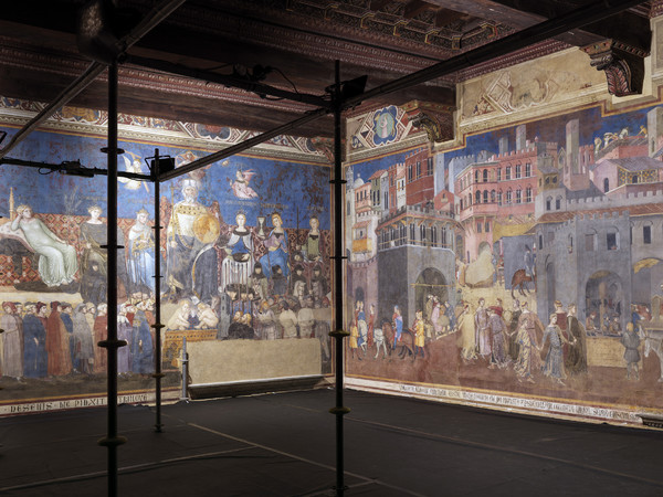 Cantiere per il restauro dell’Allegoria e Effetti del Buono e Cattivo Governo, Palazzo Pubblico, Siena