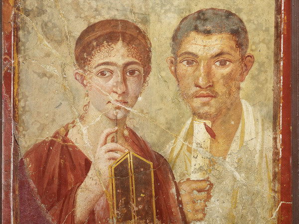 Affresco raffigurante Paquio Proculo e la moglie. Da una casa di Terenzio Neo, Pompei. 50-79 dC. © Soprintendenza Speciale per i Beni Archeologici di Napoli e Pompei