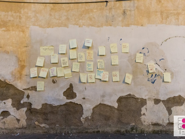 I messaggi per l'artista prima del murales, Presidio Nuovo Regina Margherita, Roma