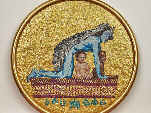 Luigi Ontani, Mosaico Realizzato con Sara Guberti, 2015-16