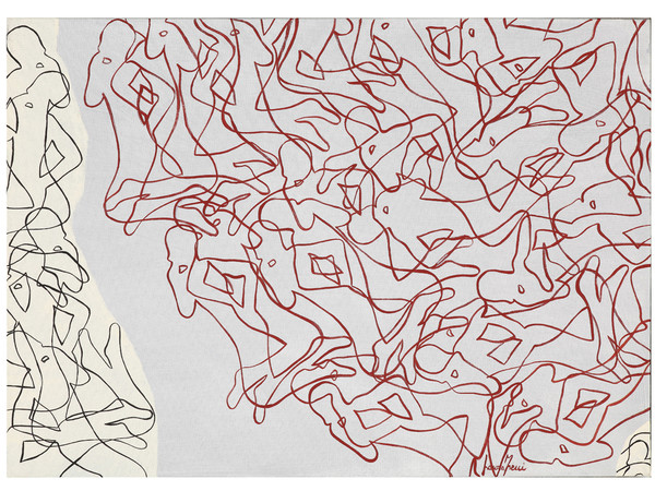 Laura Zeni, Geometrie femminili, 2013, acrilico su tela, cm 50x70