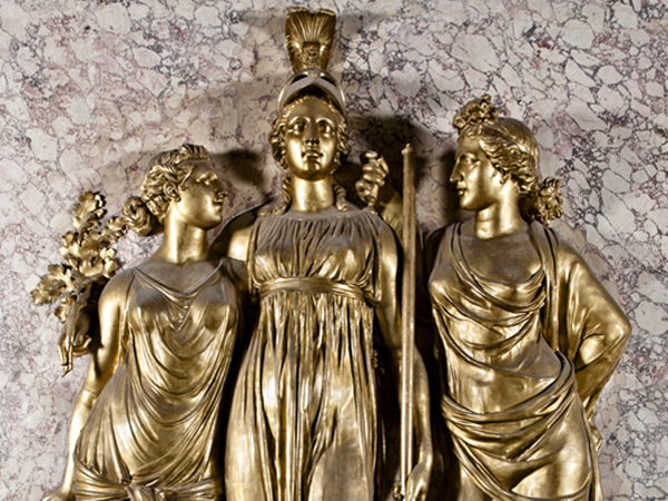 Gilded stucco reliefs